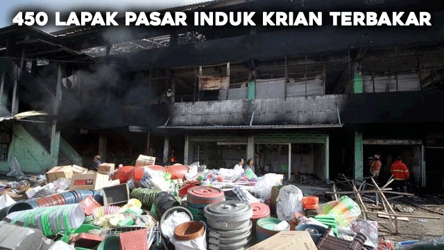 450 Lapak Pasar Induk Krian Terbakar